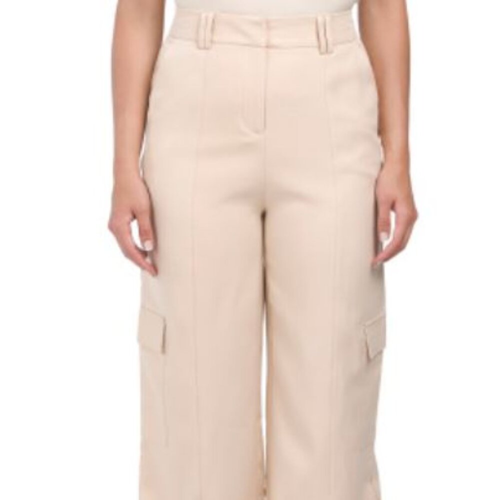 NWT 4TH Reckless Women's Cargo Trousers Pant in Beige. Size S
